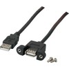 Efb Elektronik USB kabelis EFB USB-A - USB-A 3 m Juodas (K5291SW.3V2)