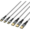 EFB Elektronik USB-AC-00008 USB kabelis USB 2.0 2 m USB A USB C Juodas, Pilkas