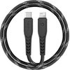 ENERGEA Nyloflex USB-C – Lightning Kabelis C94 MFI 1.5m juodos spalvos