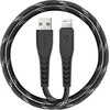 ENERGEA Nyloflex USB – Lightning Kabelis Charge and Sync C89 MFI 1.5m juodos spalvos