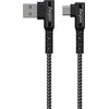 Energizer Ultimate – žaidimų laidas iš USB-A į USB-C 90° 2m (juodas)