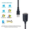 Kabelis USB Equip Adapteris USB-A -> szeregowy RS232-DB9 St/St 1.50m sw