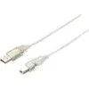 USB kabelis Equip USB-A - USB-B 1 m Sidabrinis (128653)