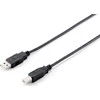 Equip 128860 USB kabelis 1,8 m 2.0 USB A USB B Juoda