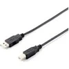 Equip USB kabelis Įranga USB-A - USB-B 3 m juoda (128861)