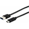 USB kabelis Equip USB-A - USB-C 1 m Juodas (12834107)