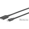 USB kabelis eStuff USB-A - Žaibas 1,5 m Juodas (ES601165)