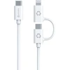 Kabelis USB eStuff ES600170 1 m USB C do USB C/Lightning Baltas
