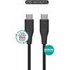 Kabelis USB eStuff INFINITE (GRS) USB-C to USB-C USB 2.0 2 m 60 W Juodas