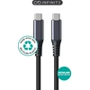 USB eStuff USB-C - USB-C 2 m Juodas (INFINITE USB-C kabelis 2 m, USB4)