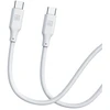Evelatus Ultra-Mīksta Silikona USB-C uz USB-C Kabelis 1.2M 60W Ātrā Uzlāde Balts
