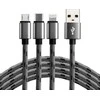 everActive pintas USB 2.4A 1.2m kabelis trys-viename micro-USB, USB-C ir Lightning
