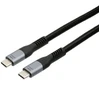 EXSYS GmbH USB 4 laidas, USB-C jungtys abiejuose galuose, 40 Gbit/s, 5A, 240W, juodas, pintas, 2,0 m (EX-K1598-2.0)