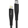 Extralink Smart Life USB-C - Lightning 27W 200cm juoda