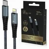 Extralink Smart Life 60W, USB-C - USB-C 120cm, PVC, 5V 2.4A/3A, pilka