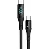 Extralink Smart Life USB-C - USB-C su LED ekranu juoda 100W, 200cm