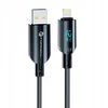 USB A tipo į „Lightning“ tipo laidas „Forcell F-Energy“ 2,4A 12W skaitmeninis, 1,2 m, C273, juodas
