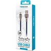 Forever Tornado laidas USB – USB-C 1,0 m 3A tamsiai mėlynas