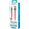 Forever Tornado laidas USB – USB-C 1,0 m 3A raudonas