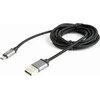 GEMBIRD CCB-mUSB2B-AMBM-6 Gembird cotton braided micro USB cable 2.0 AM-MBM5P 1.8M, metal connectors,juodas