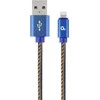 GEMBIRD CC-USB2J-AMLM-1M-BL Gembird Premium džinsai (džinsinis) 8 kontaktų laidas su metalinėmis jungtimis, 1m, mėlynas