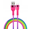 Gembird TelForceone "Setty" USB - USB-C kabelis 1,2 m 2,1 A KNA-C-1.22.113 vaivorykštė