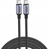Kabelis GEPARD USB-C - USB-C 60W metalinė galvutė 2m