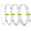 Kabelis USB Goobay 4 vnt. Supersoft USB-C kabelis, 0,5 m, 1 m, 2 m, 3 m, balta