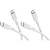 Kabelis USB Goobay Rinkinys 2 silikonowych kabli USB-C, 1,5 m, balta