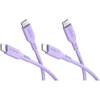 Kabelis USB Goobay Rinkinys 2 silikonowych kabli USB-C, 1,5 m, liliowy