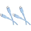 Kabelis USB Goobay Rinkinys 2 silikonowych kabli USB-C, 1,5 m, mėlyna