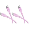 Kabelis USB Goobay Rinkinys 2 silikonowych kabli USB-C, 1,5 m, pink