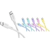 Kabelis USB Goobay Rinkinys Pastel Power Pack 6 silikonowych kabli USB-C, 1,5 m, mėlyna rožinė liliowy turkio balta geltona