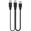 Goobay USB-A – 2x USB-A laidas, 0,3 m juodas (RB95749)
