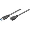 USB kabelis Goobay USB-A - mikroUSB 3 m juodasis (95027)