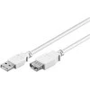Goobay USB kabelis apvalus USB-A - USB-A 3 m baltas (50961)