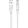 Goobay USB-A – USB-B USB kabelis 1 m baltas (JAB-1521959)