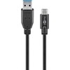 Kabelis USB Goobay USB-A - USB-C 1 m Juodas (JAB-2947876)