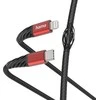 Hama Ladekabel Extreme USB-C - Lightning 1.5 m Nylon Juodas/Rot - Digital