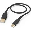 Hama Flexible, USB-A - USB-C, 1,5m juoda