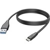 Hama USB-A - USB-C, 3m, juoda