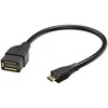 HAMA USB OTG CABLE GN A / B MICRO WT 15 CM Juodas