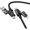 Kabelis 4in1 USB A/C į USB C/Lightning Hoco 240W 1,2 m U151 juodas