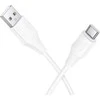 Silicone Cable USB A to USB C Hoco 3A 1 m X124 baltas