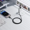 Laidas su LCD ekranu USB A į Lightning Hoco 2,4A 1,2 m U146 juodas