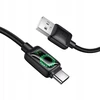 Laidas su LCD ekranu USB A į USB C Hoco 3A 1,2 m U146 juodas