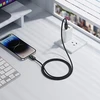 Cable with LCD USB C to Lightning Hoco PD 30W 1,2 m U146 juodas