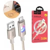 LED Cable USB A to USB C Hoco 3A 1,2 m U144 baltas