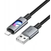 LED laidas USB A į Lightning Hoco 2,4A 1,2 m U144 juodas