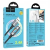 LED laidas USB A į Lightning Hoco 2,4A 1,2 m U144 juodas